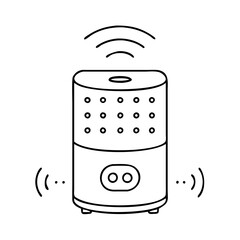 smart home speaker icon, smart home speaker vector illustration-simple illustration of smart home speaker, perfect for smart home speaker logos and icons