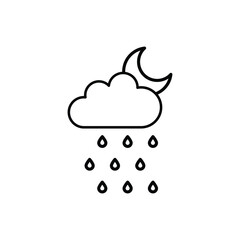 Moon vector icon stock illustration