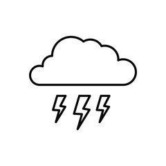 Thunder  vector icon stock illustration