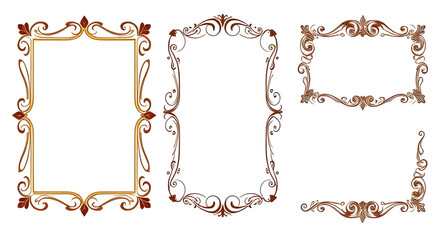 Obraz premium set of vintage frames