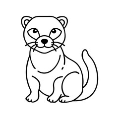 ferret icon, ferret vector illustration-simple illustration of ferret, perfect for ferret logos and icons