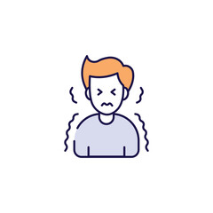 Chills icon design with white background stock illustration