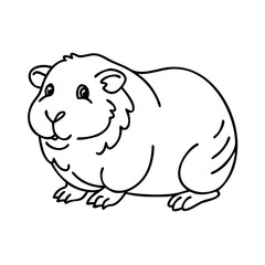 guinea pig icon, guinea pig vector illustration-simple illustration of guinea pig, perfect for guinea pig logos and icons