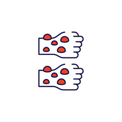 Bumps icon design with white background stock illustration