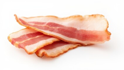 Obraz premium Crispy Cooked Bacon Slices Close-Up