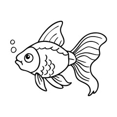 goldfish icon, goldfish vector illustration-simple illustration of goldfish, perfect for goldfish logos and icons