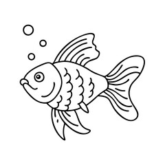 goldfish icon, goldfish vector illustration-simple illustration of goldfish, perfect for goldfish logos and icons