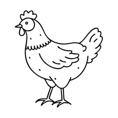 chicken hen icon, chicken hen vector illustration-simple illustration of chicken hen, perfect for chicken hen logos and icons