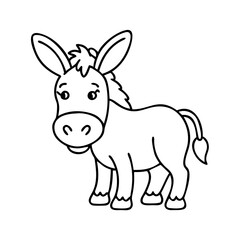 donkey icon, donkey vector illustration-simple illustration of donkey, perfect for donkey logos and icons