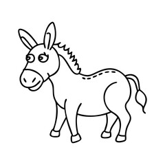 donkey icon, donkey vector illustration-simple illustration of donkey, perfect for donkey logos and icons