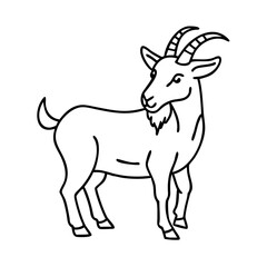 goat icon, goat vector illustration-simple illustration of goat, perfect for goat logos and icons