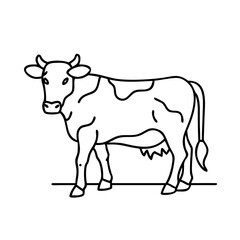 cow icon, cow vector illustration-simple illustration of cow, perfect for cow logos and icons