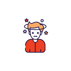 Dizziness icon design with white background stock illustration