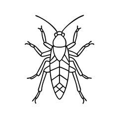 grasshopper icon, grasshopper vector illustration-simple illustration of grasshopper, perfect for grasshopper logos and icons