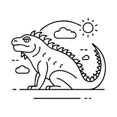 iguana icon, iguana vector illustration-simple illustration of iguana, perfect for iguana logos and icons