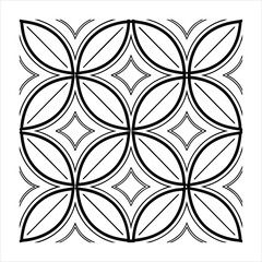 Fototapeta premium Black and White Art Deco Seamless Geometric Pattern.