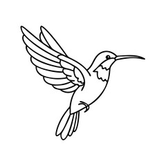 hummingbird icon, hummingbird vector illustration-simple illustration of hummingbird, perfect for hummingbird logos and icons