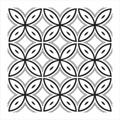 Black and White Art Deco Seamless Geometric Pattern.