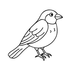 sparrow icon, sparrow vector illustration-simple illustration of sparrow, perfect for sparrow logos and icons