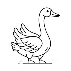 goose icon, goose vector illustration-simple illustration of goose, perfect for goose logos and icons