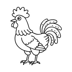 rooster icon, rooster vector illustration-simple illustration of rooster, perfect for rooster logos and icons