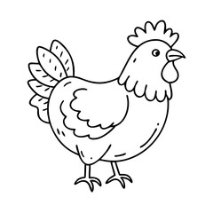 chicken icon, chicken vector illustration-simple illustration of chicken, perfect for chicken logos and icons