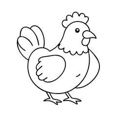 chicken icon, chicken vector illustration-simple illustration of chicken, perfect for chicken logos and icons