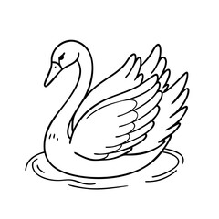 swan icon, swan vector illustration-simple illustration of swan, perfect for swan logos and icons