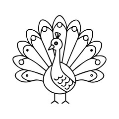peacock icon, peacock vector illustration-simple illustration of peacock, perfect for peacock logos and icons
