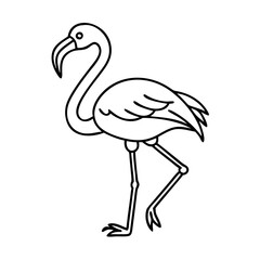 flamingo icon, flamingo vector illustration-simple illustration of flamingo, perfect for flamingo logos and icons