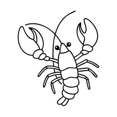 lobster icon, lobster vector illustration-simple illustration of lobster, perfect for lobster logos and icons