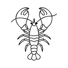 lobster icon, lobster vector illustration-simple illustration of lobster, perfect for lobster logos and icons