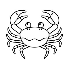 crab icon, crab vector illustration-simple illustration of crab, perfect for crab logos and icons