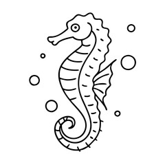 seahorse icon, seahorse vector illustration-simple illustration of seahorse, perfect for seahorse logos and icons