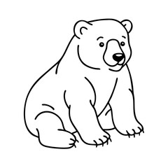 polar bear icon, polar bear vector illustration-simple illustration of polar bear, perfect for polar bear logos and icons