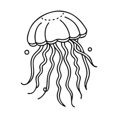jellyfish icon, jellyfish vector illustration-simple illustration of jellyfish, perfect for jellyfish logos and icons