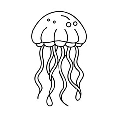 jellyfish icon, jellyfish vector illustration-simple illustration of jellyfish, perfect for jellyfish logos and icons