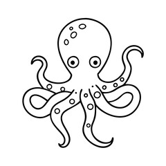 octopus icon, octopus vector illustration-simple illustration of octopus, perfect for octopus logos and icons