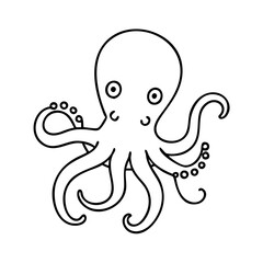 octopus icon, octopus vector illustration-simple illustration of octopus, perfect for octopus logos and icons