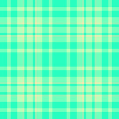 Clan vector fabric tartan, geometrical texture background textile. Decoration plaid seamless check pattern in mint and light colors.