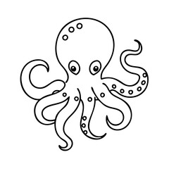 octopus icon, octopus vector illustration-simple illustration of octopus, perfect for octopus logos and icons