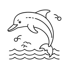 dolphin icon, dolphin vector illustration-simple illustration of dolphin, perfect for dolphin logos and icons