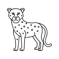 cheetah icon, cheetah vector illustration-simple illustration of cheetah, perfect for cheetah logos and icons