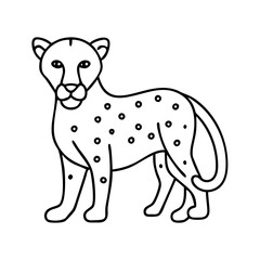 cheetah icon, cheetah vector illustration-simple illustration of cheetah, perfect for cheetah logos and icons
