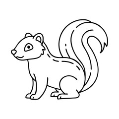 skunk icon, skunk vector illustration-simple illustration of skunk, perfect for skunk logos and icons
