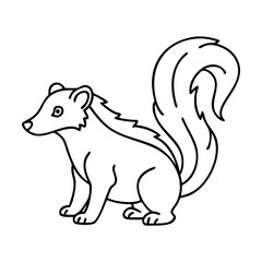 skunk icon, skunk vector illustration-simple illustration of skunk, perfect for skunk logos and icons
