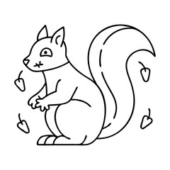 squirrel icon, squirrel vector illustration-simple illustration of squirrel, perfect for squirrel logos and icons