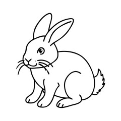 rabbit icon, rabbit vector illustration-simple illustration of rabbit, perfect for rabbit logos and icons