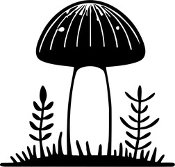 vector mushroom drawing illustration