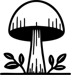 vector mushroom drawing illustration